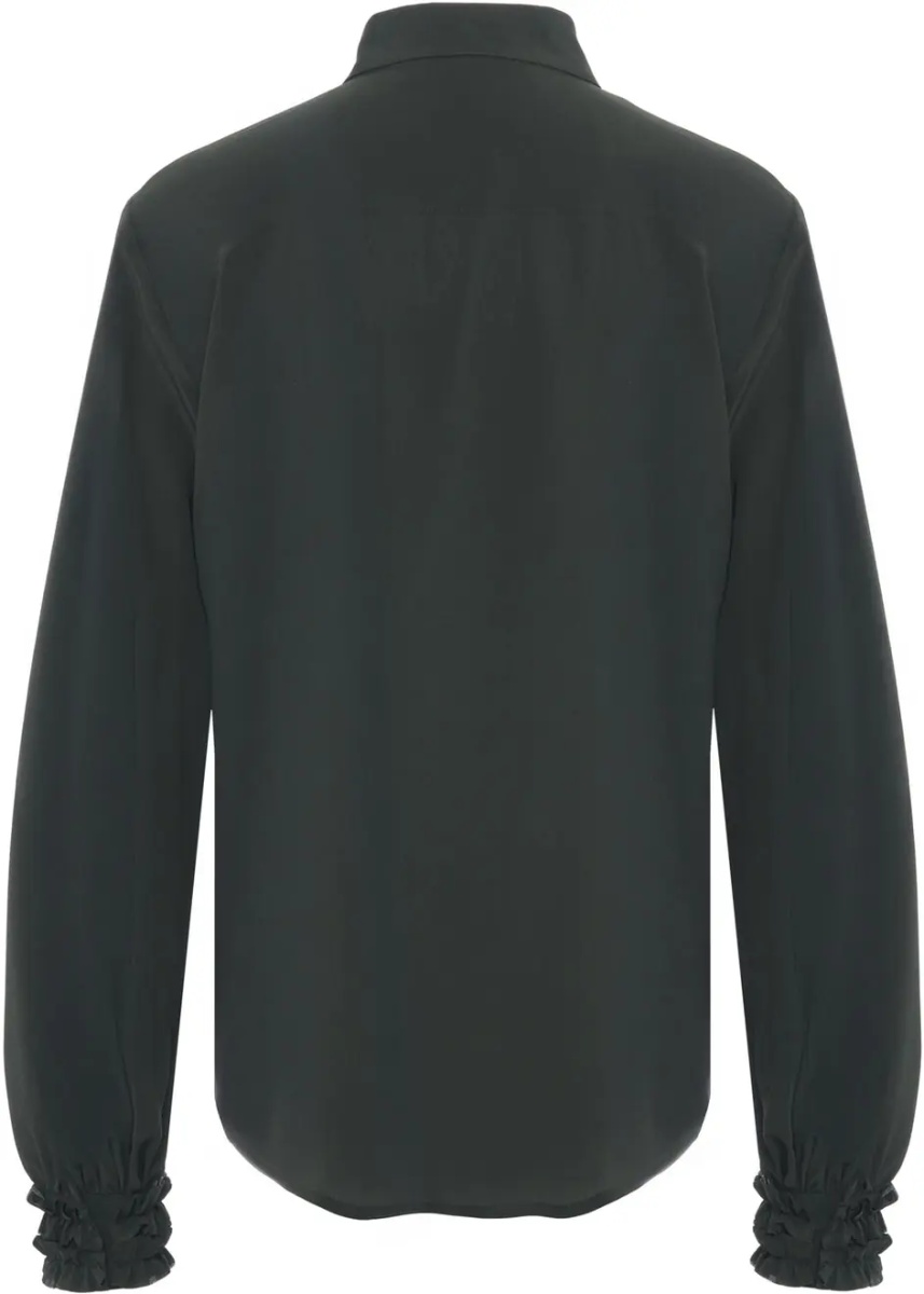 Bluza Silk blouse with ruffle details - Img 3