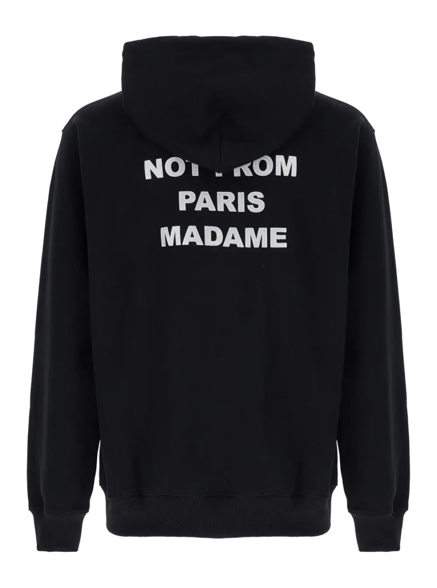Bluza trening Hoodie 'Le Hoodie Slogan' with Slogan Print on Front and Back in Black Cotton Men - Img 2