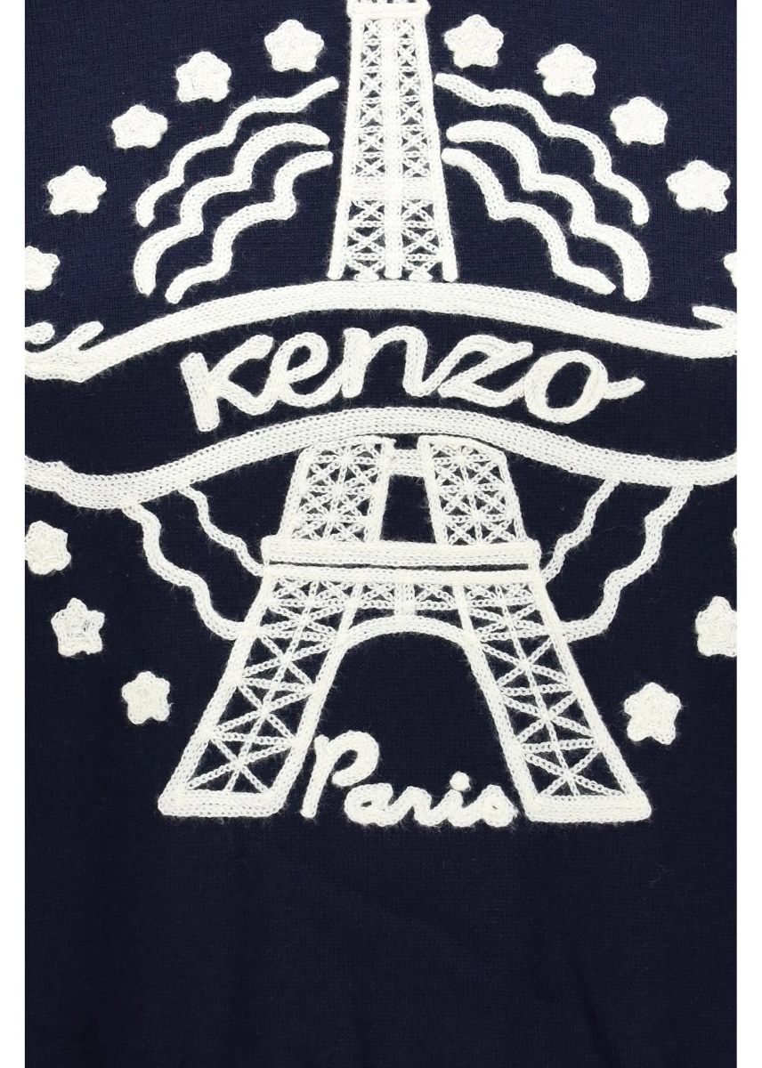 Bluza trening Kenzo Eiffel Tower Design wool Hoodie - Img 3