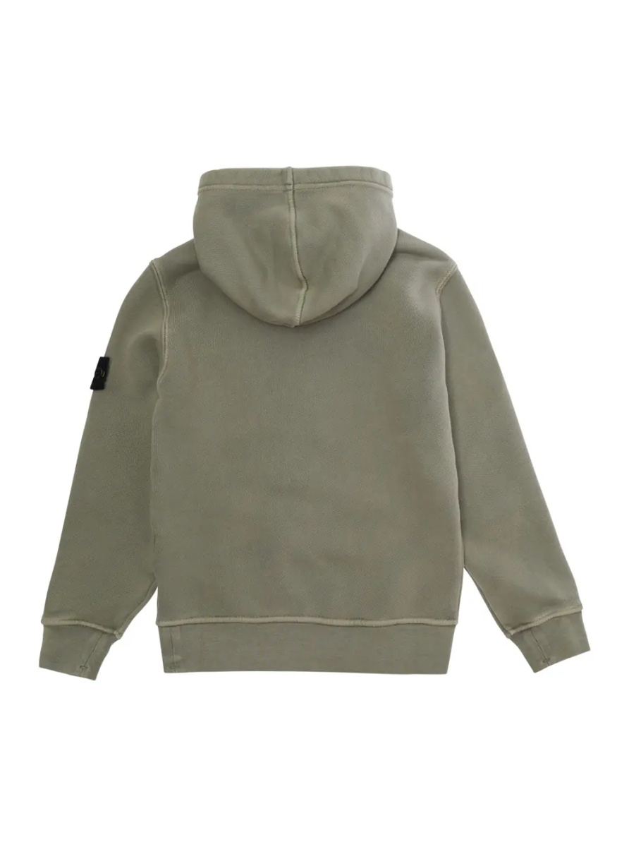 Bluze Hoodie sweater with hood and front pocket in beige for boy - Img 2