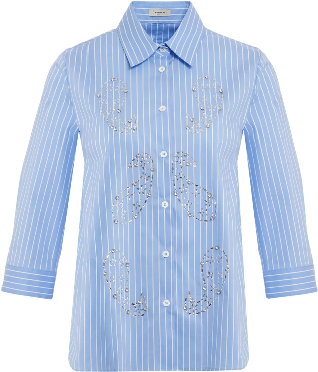 Bluze Striped blouse with rhinestones - Img 2