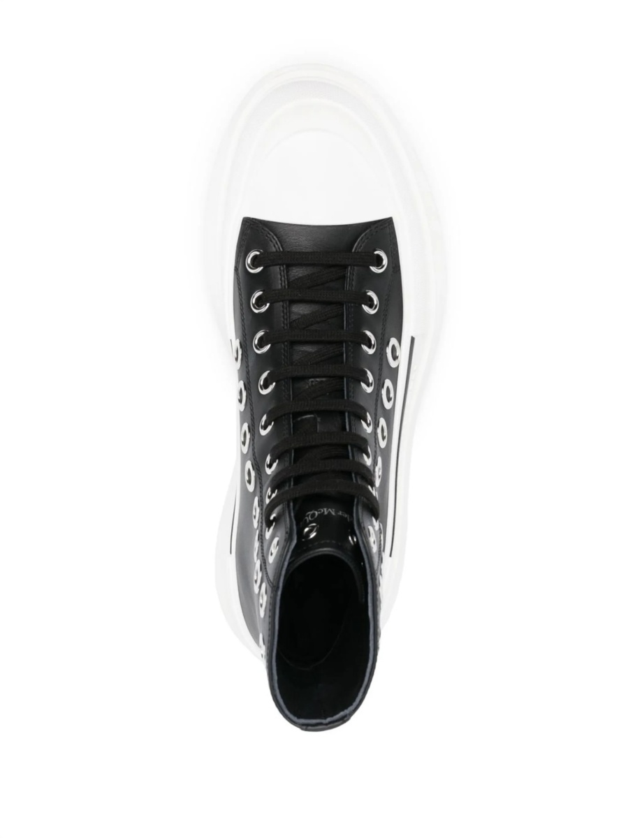 Bocanci Alexander McQueen negri din piele - Img 4