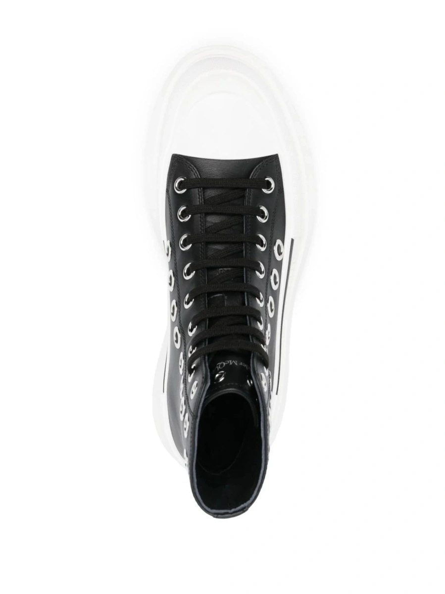 Bocanci Alexander McQueen negri din piele - Img 4