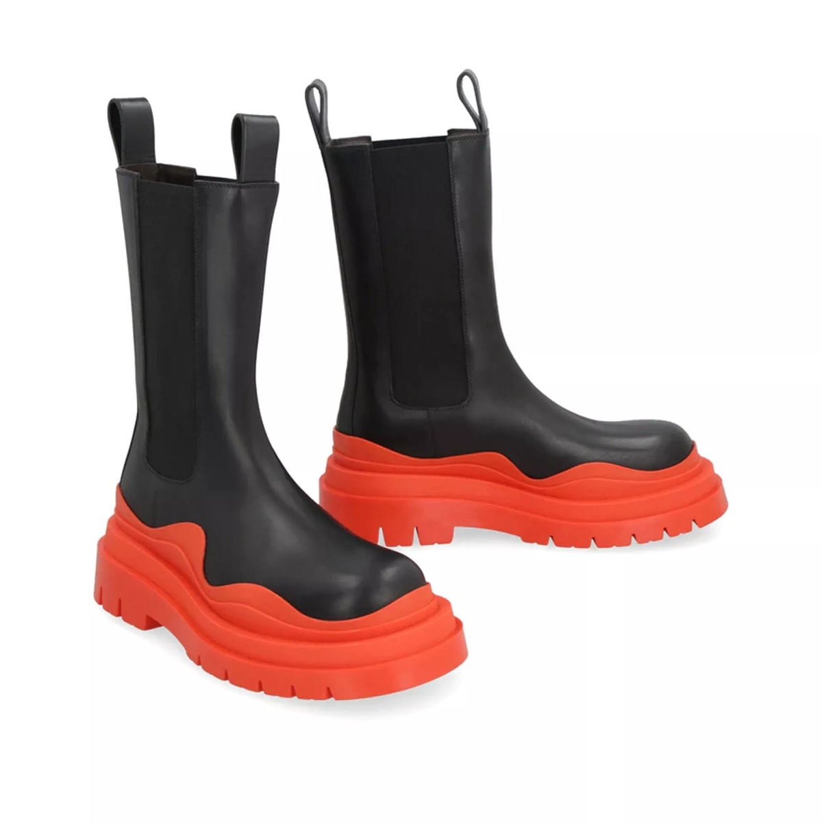 Bocanci Bottega Veneta Leather Tire Boots - Img 2