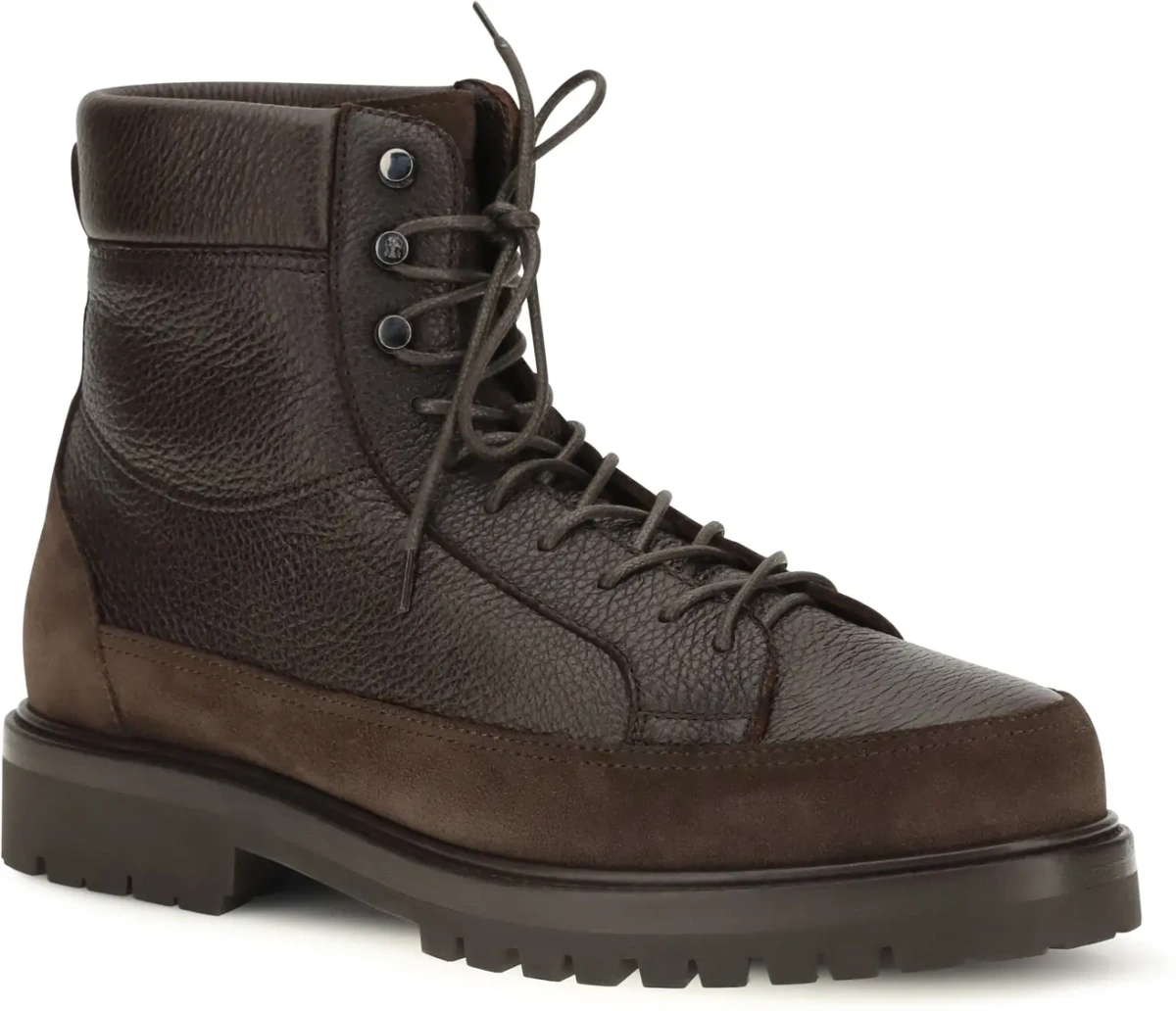 Bocanci casual Brunello Cucinelli multicolor din piele de caprioara si piele intoarsa - Img 2