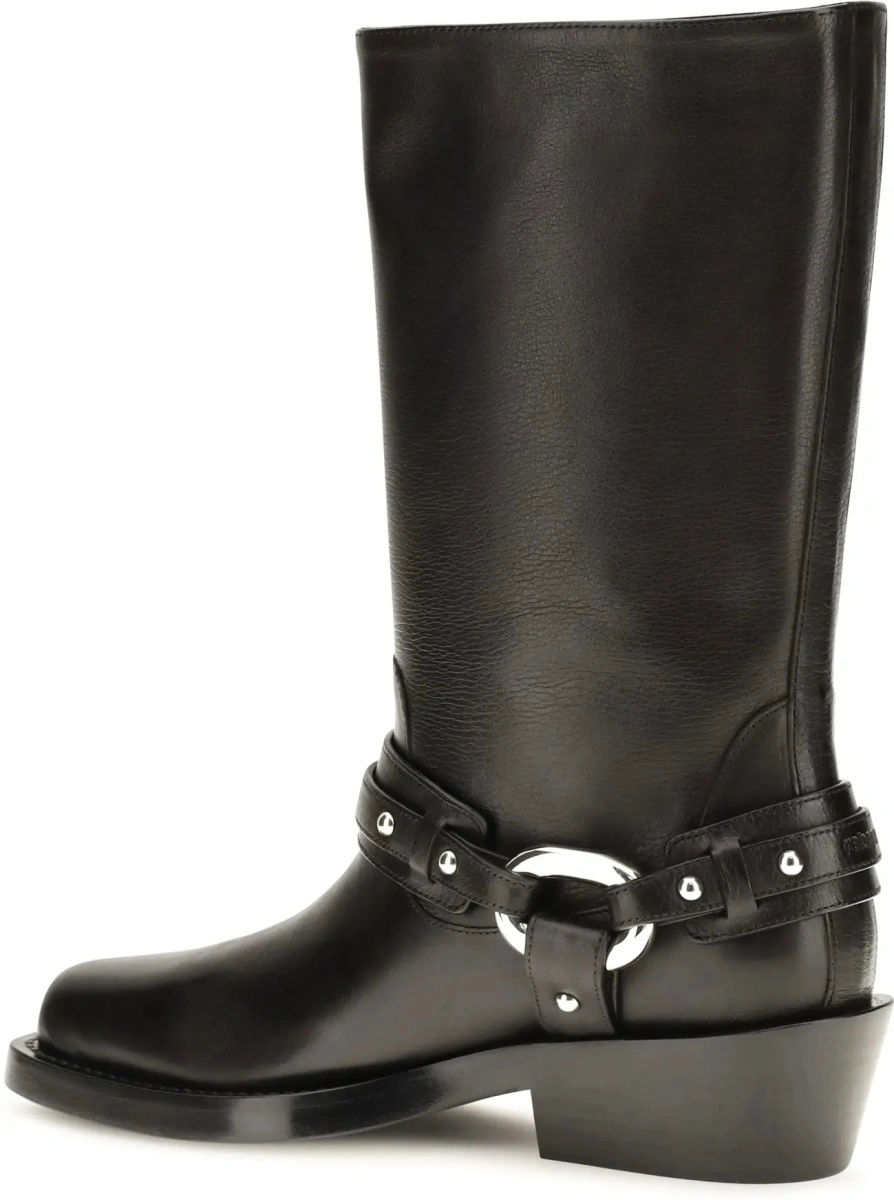 Bocanci casual RABANNE negri din piele - Img 3