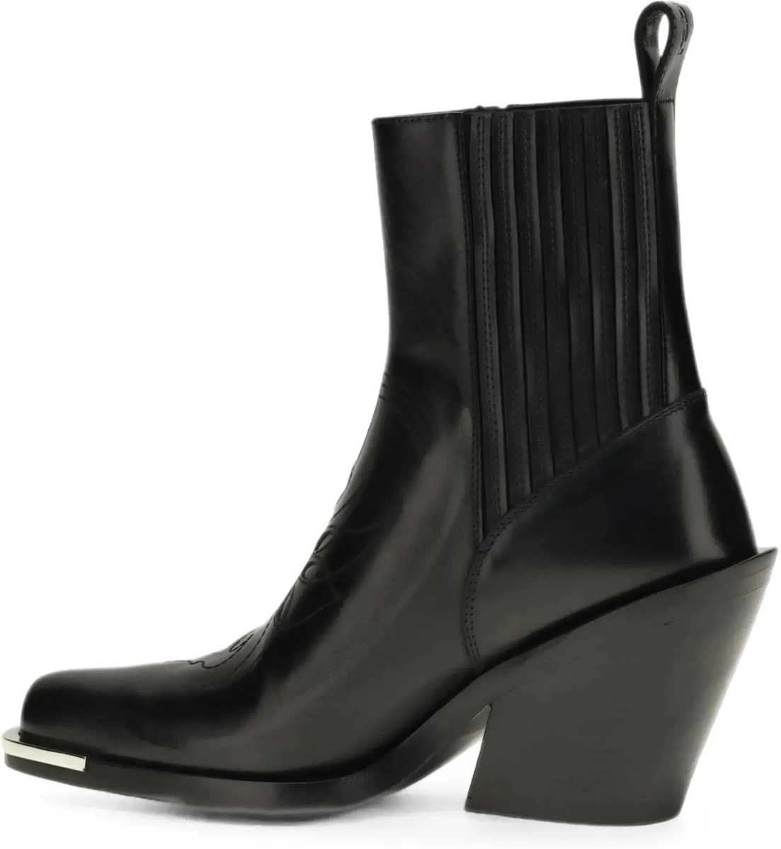 Bocanci casual RABANNE negri din piele - Img 5