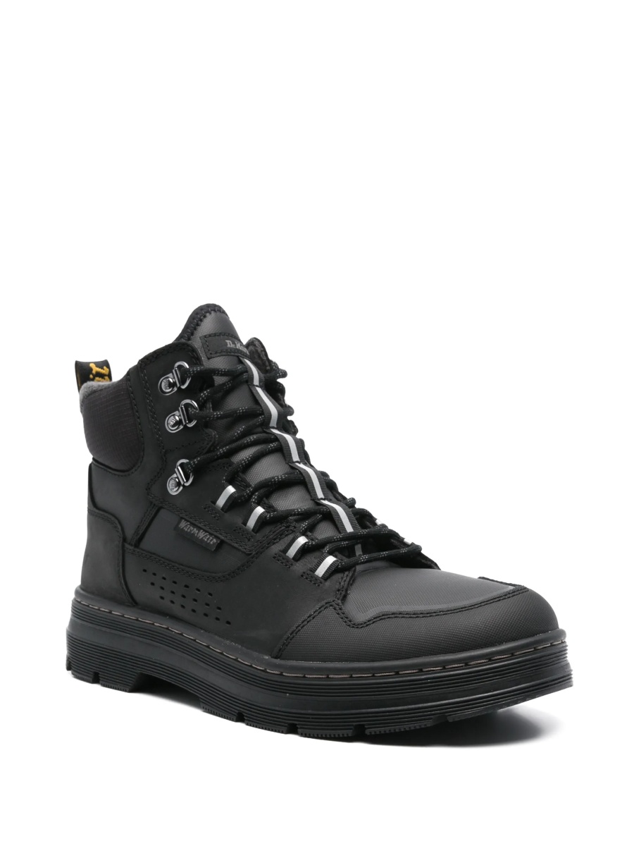 Bocanci Dr. Martens negri din piele si material textil - Img 2