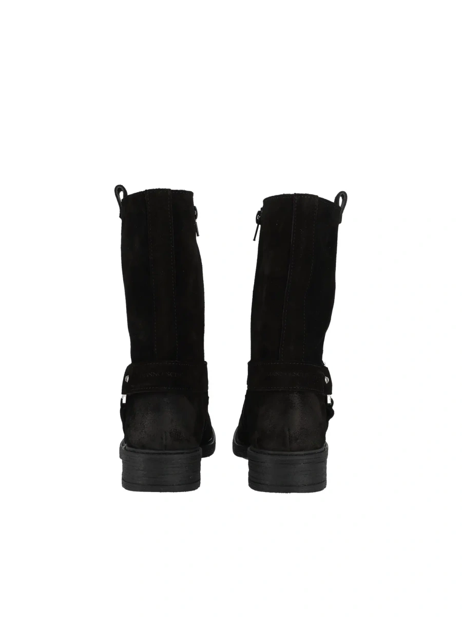 Bocanci Embellished suede biker boots - Img 4