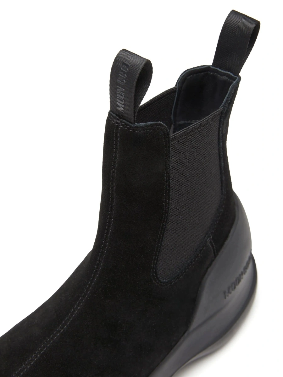 Bocanci Moon Boot negri din piele intoarsa si polyester - Img 2