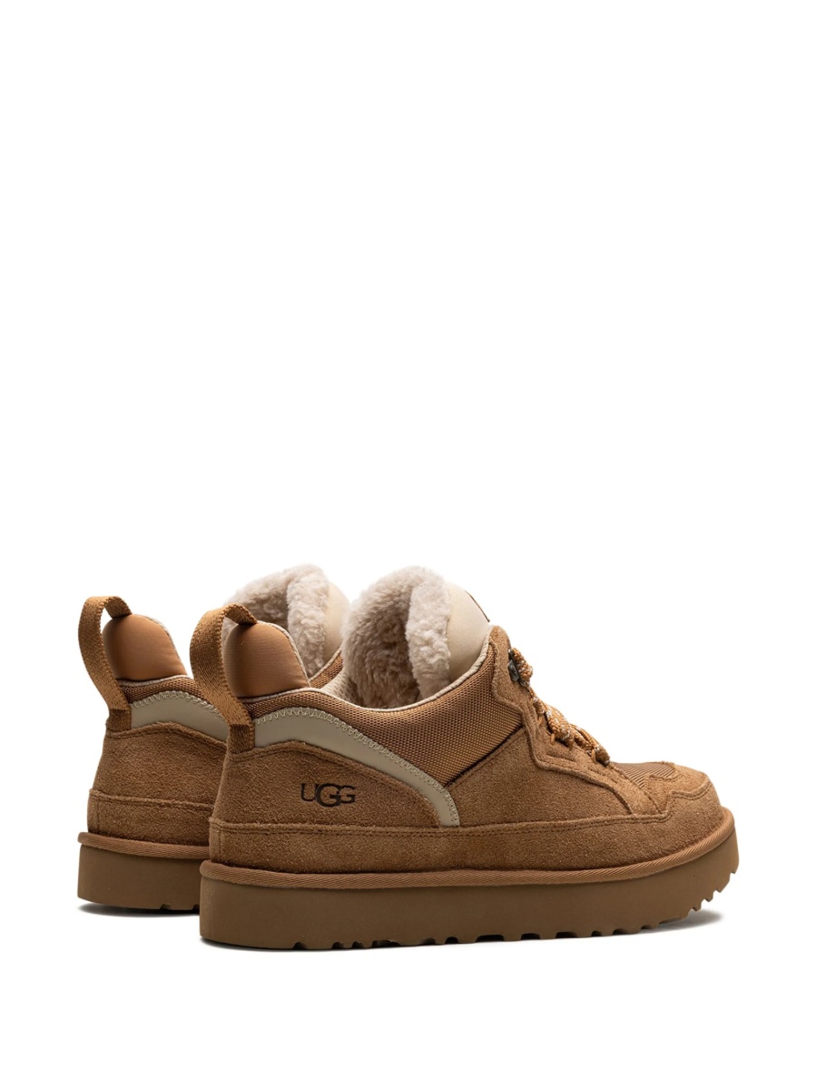 Bocanci UGG maro din piele intoarsa si material textil - Img 3
