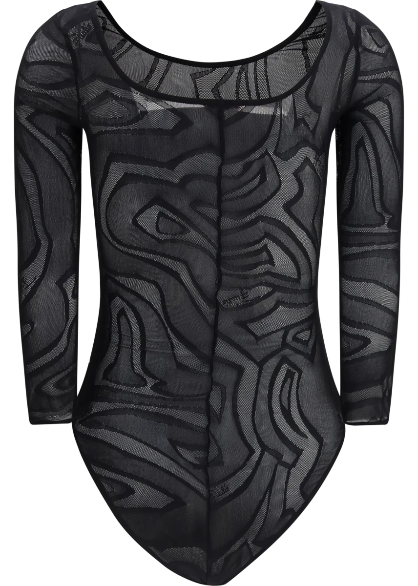 Body-uri Jacquard Velvet Bodysuit - Img 2