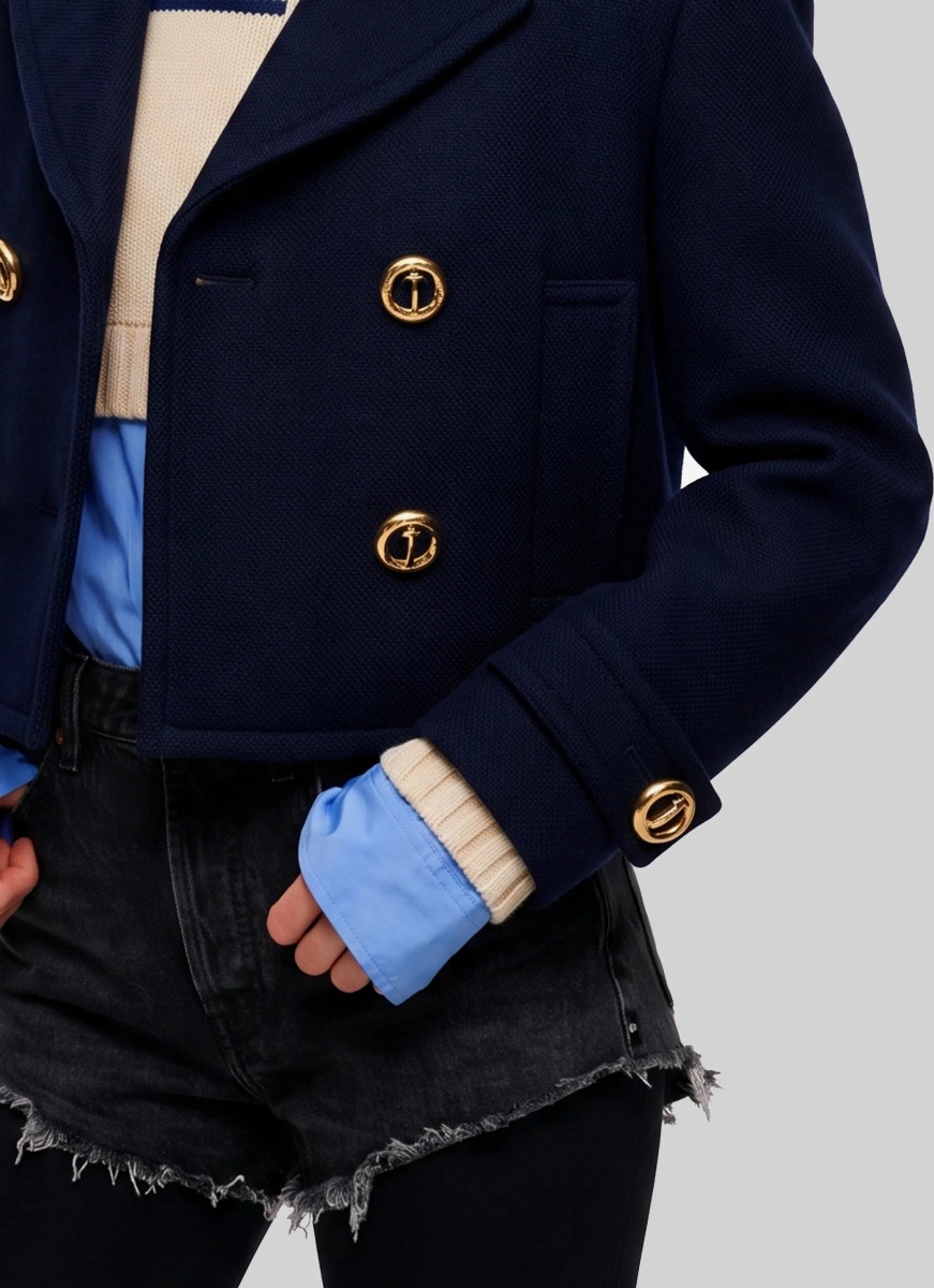 Bomber Cropped Navy Peacoat - Img 4