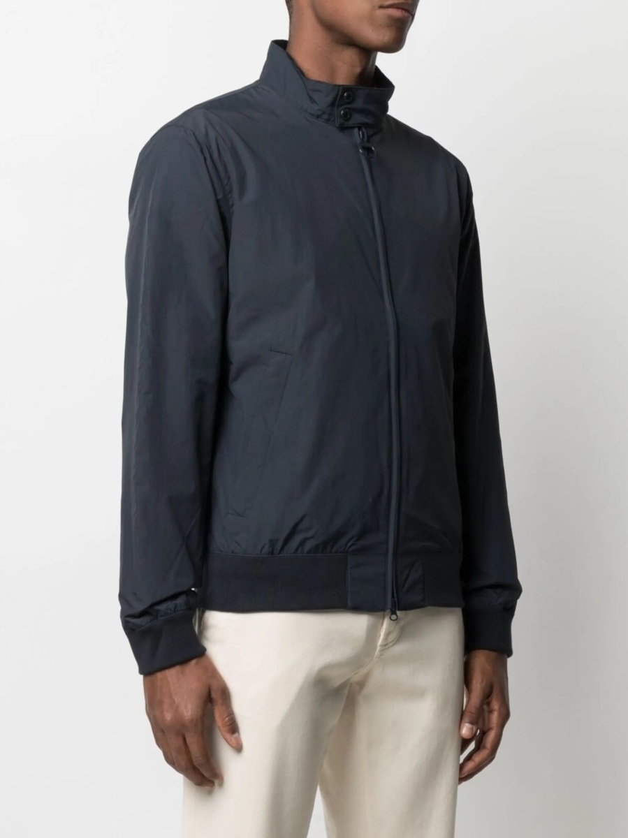 Bomber jacket Barbour neagra din bumbac si poliamida - Img 3