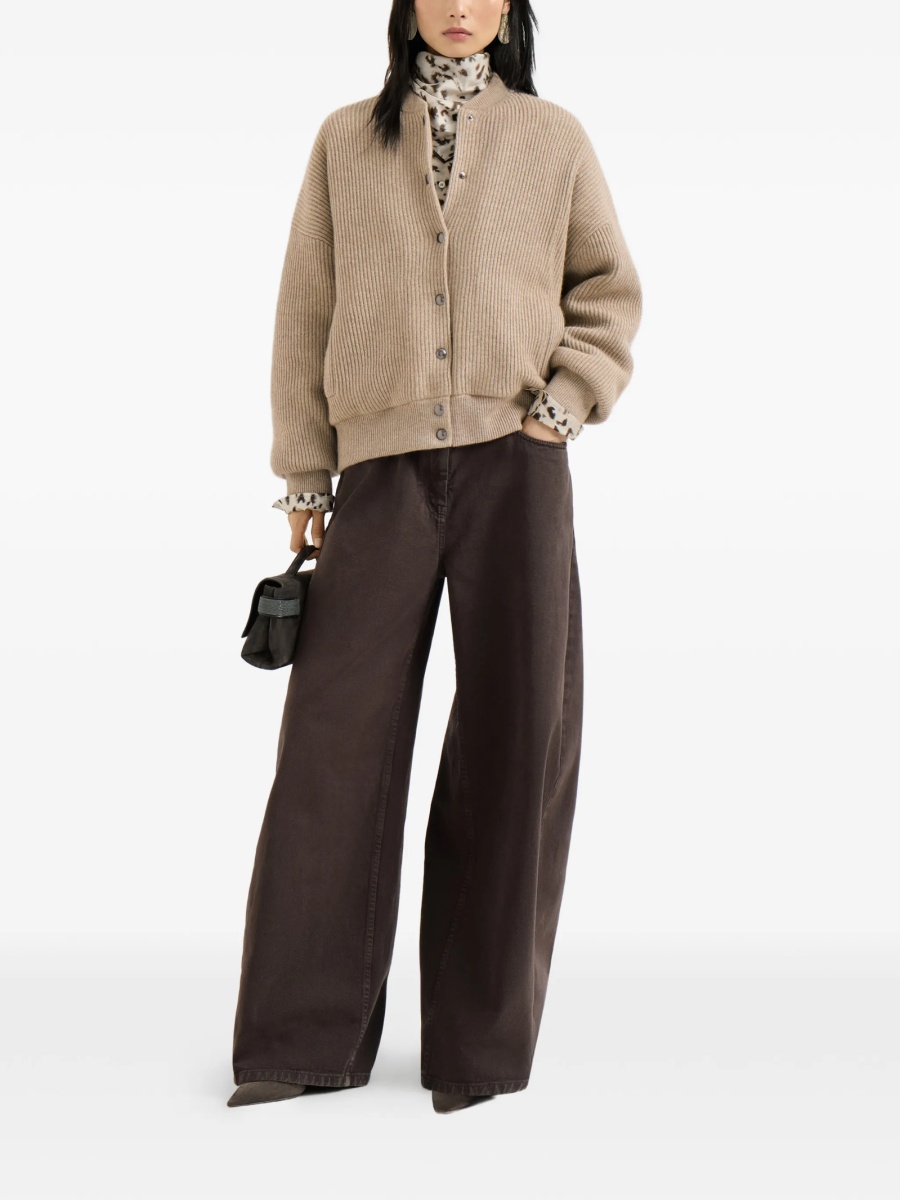 Bomber jacket Brunello Cucinelli neutra din casmir - Img 2