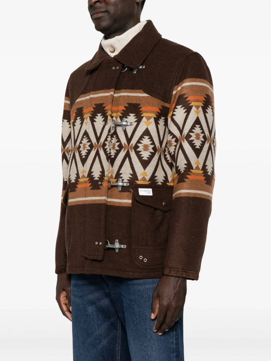 Bomber jacket Fay maro din poliamida si poliuretan - Img 3
