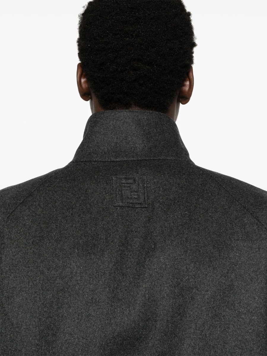 Bomber jacket Fendi gri din spandex/elastan si casmir - Img 5