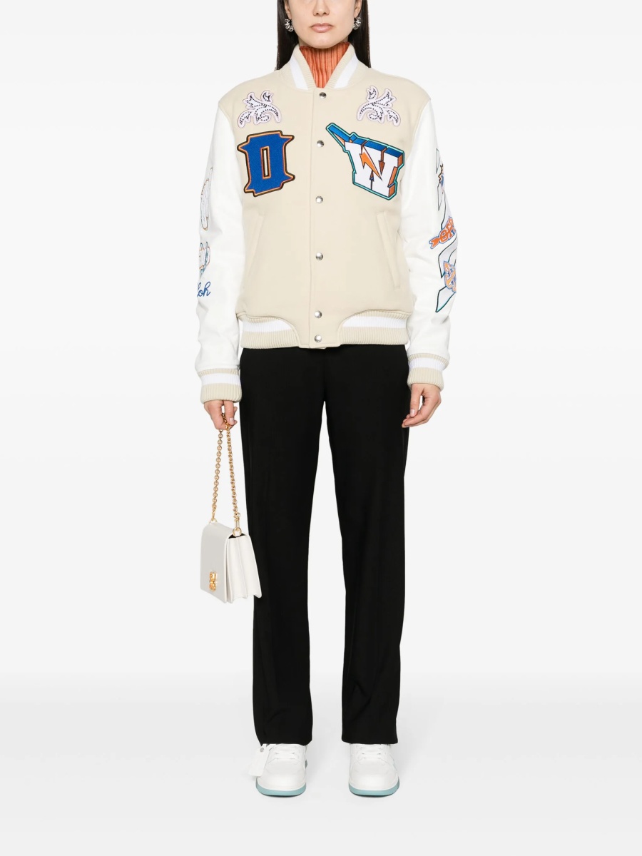 Bomber jacket Off-White neutra din poliamida si polyester - Img 2