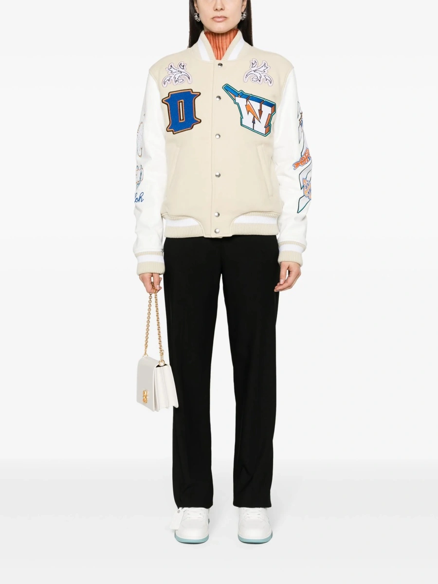 Bomber jacket Off-White neutra din poliamida si polyester - Img 2