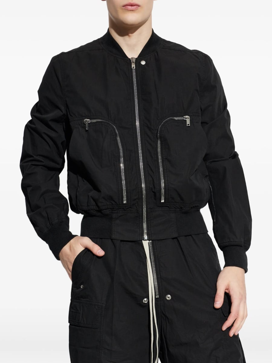 Bomber jacket Rick Owens neagra din bumbac - Img 3