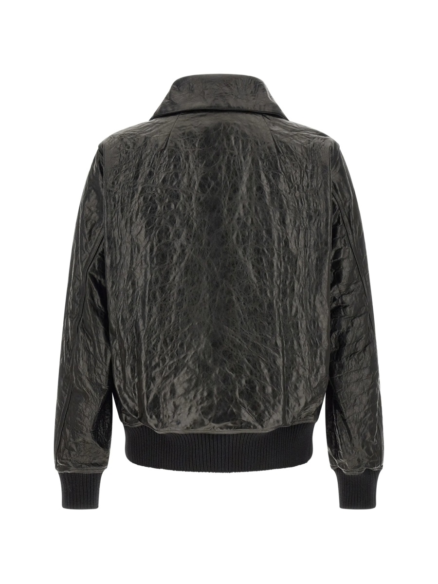 Bomber jacket Rick Owens neagra din piele - Img 2