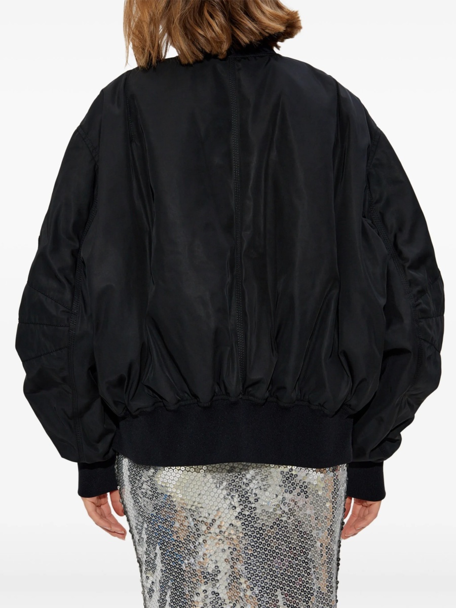 Bomber jacket THE ATTICO neagra din polyester si poliamida - Img 4