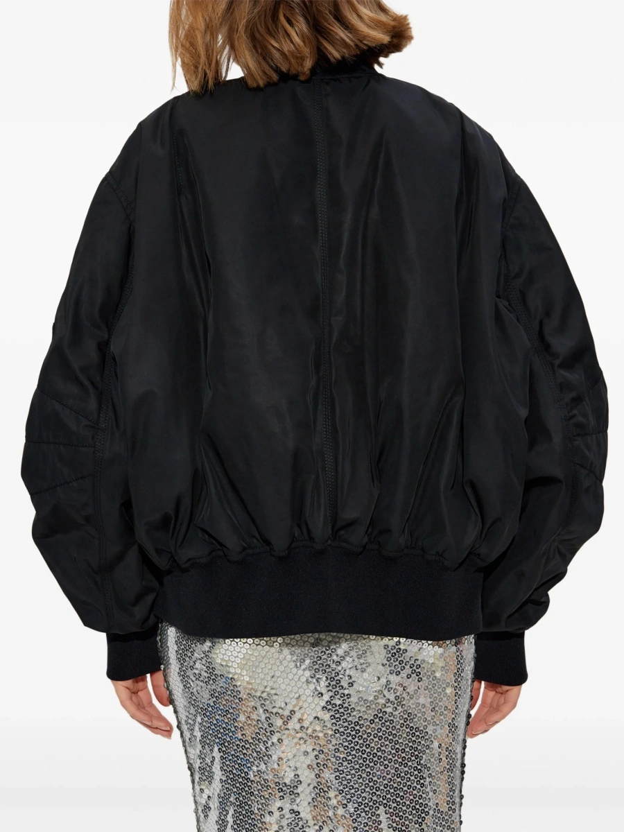 Bomber jacket THE ATTICO neagra din polyester si poliamida - Img 4