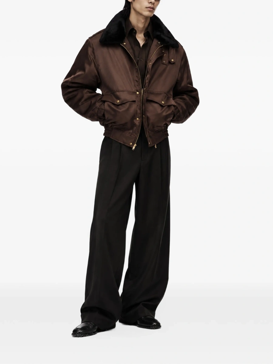 Bomber jacket Willy Chavarria maro din nylon - Img 2