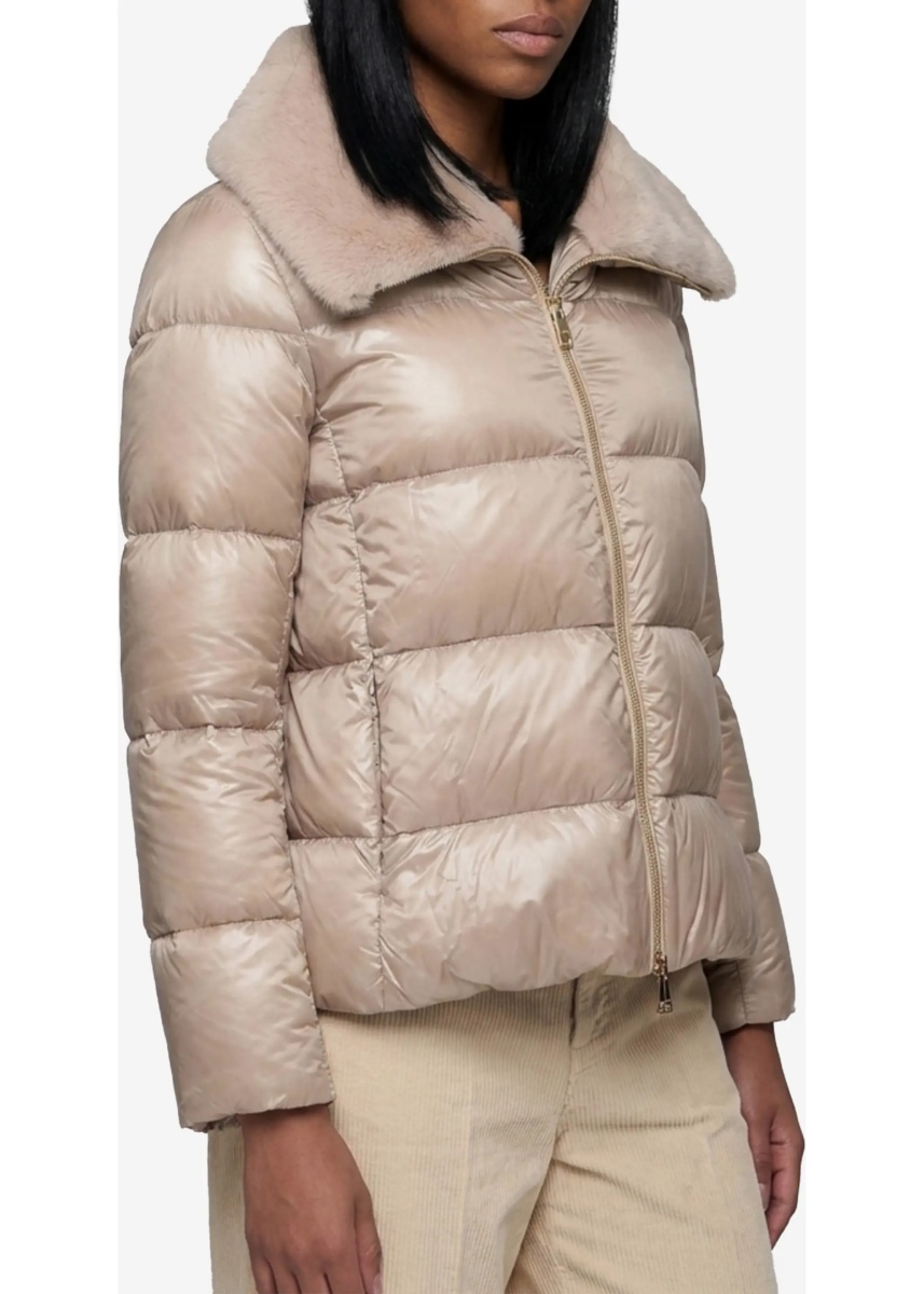 Bomber Ultralight Nylon And Fur Collar Jacket - Img 3