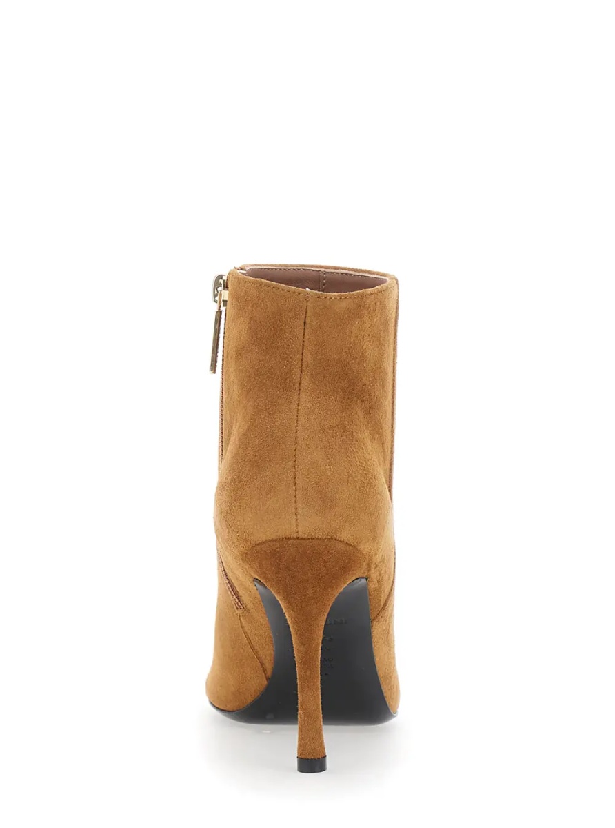 Botine Beige Ankle Boots with Pointed Toe in Suede for Women - Img 4