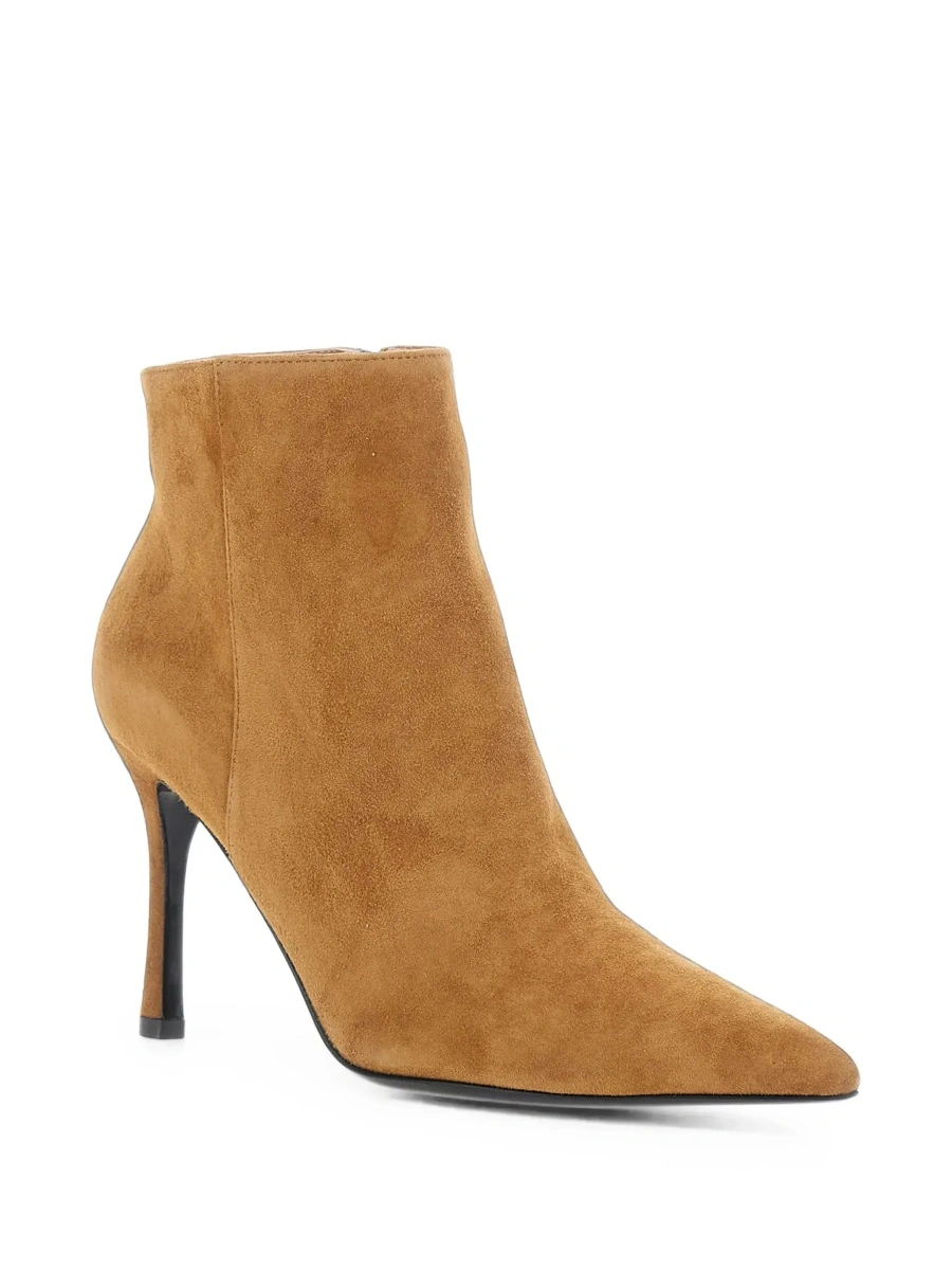 Botine Beige Ankle Boots with Pointed Toe in Suede for Women - Img 5