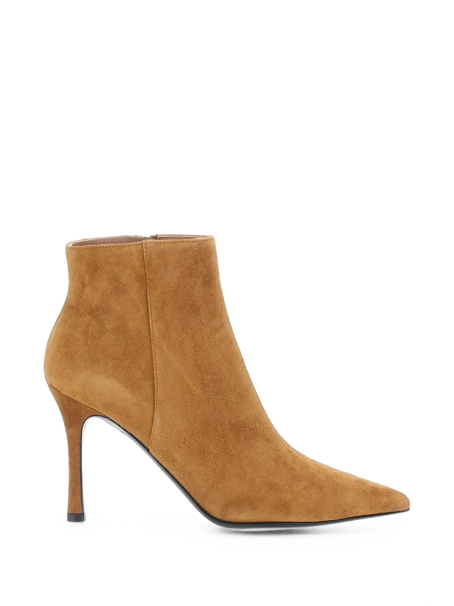 Botine Beige Ankle Boots with Pointed Toe in Suede for Women - Img 8