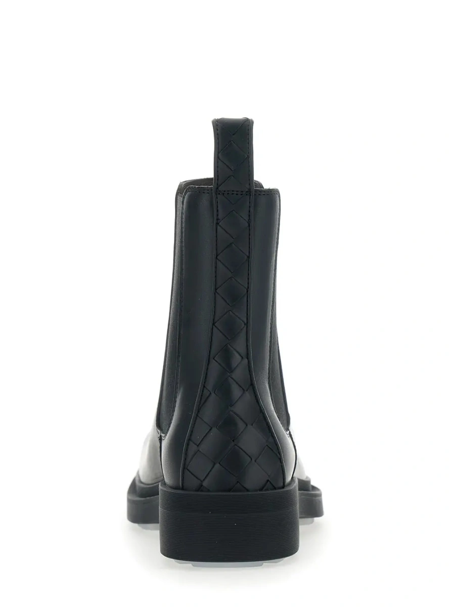 Botine Bottega Veneta negre din piele - Img 4