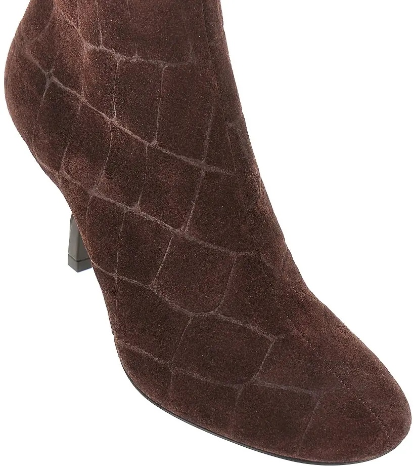 Botine Croco-embossed leather ankle boots - Img 2
