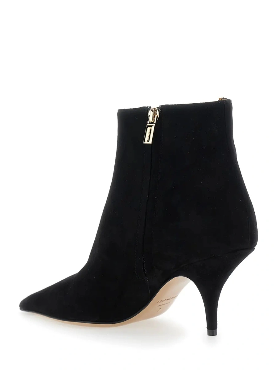 Botine Ferragamo negre din piele intoarsa - Img 2