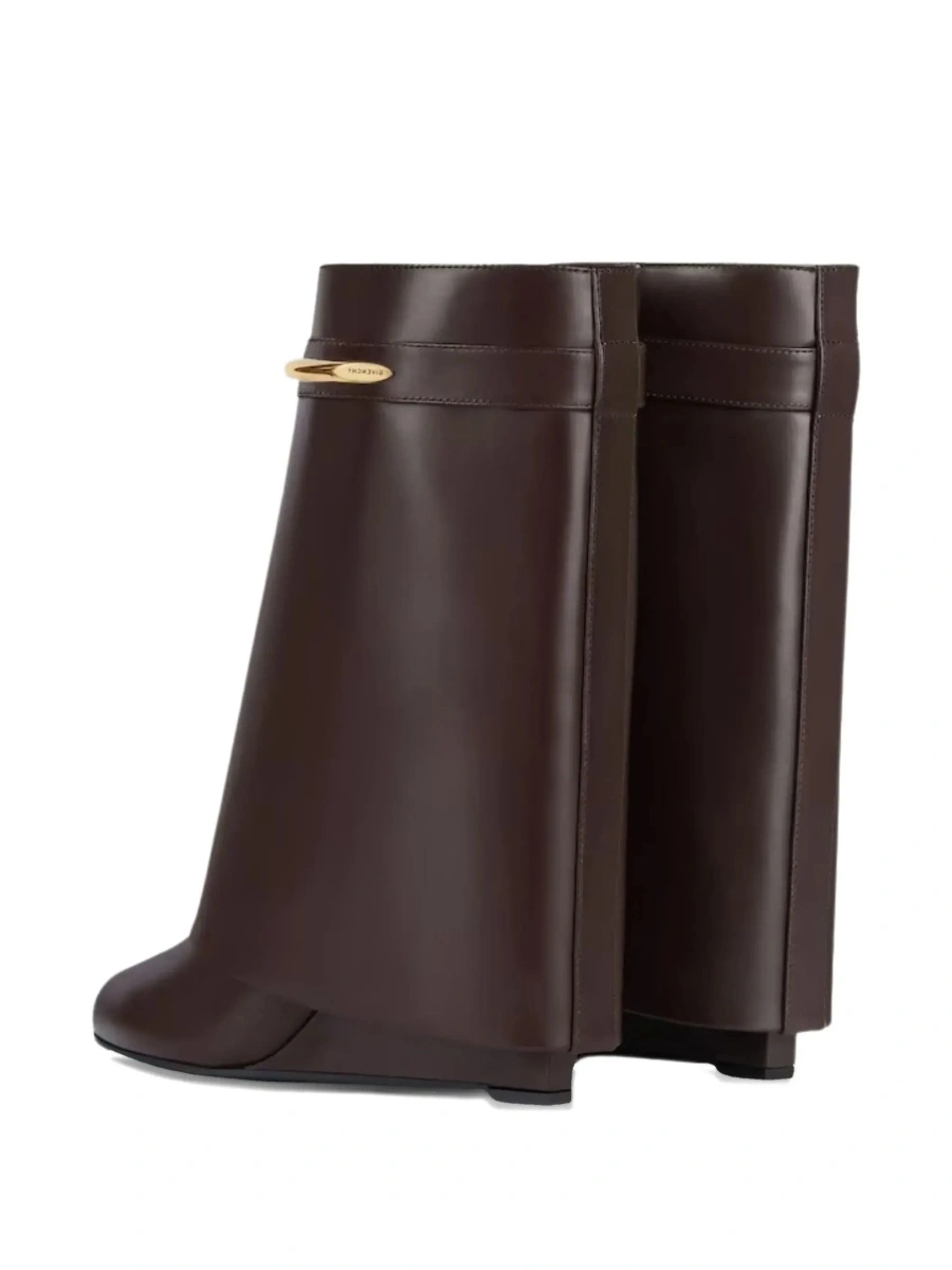 Botine Givenchy maro din piele - Img 6
