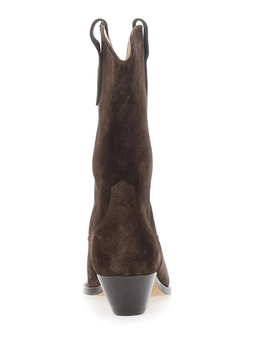 Botine Isabel Marant maro din piele intoarsa 'Duerto' - Img 4