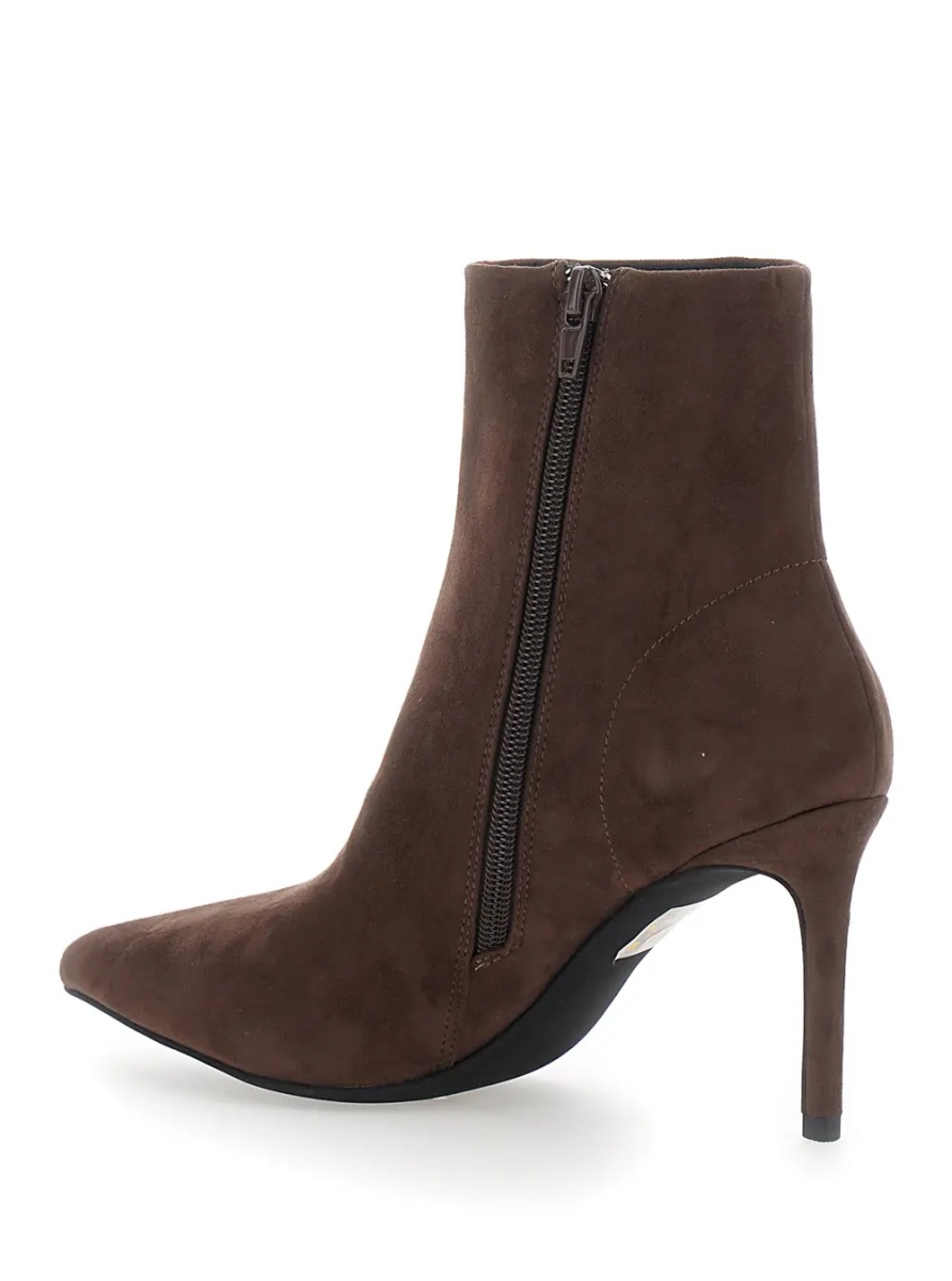 Botine 'Nixie' Brown Ankle Boots with High Stiletto Heel in Suede for Women - Img 3
