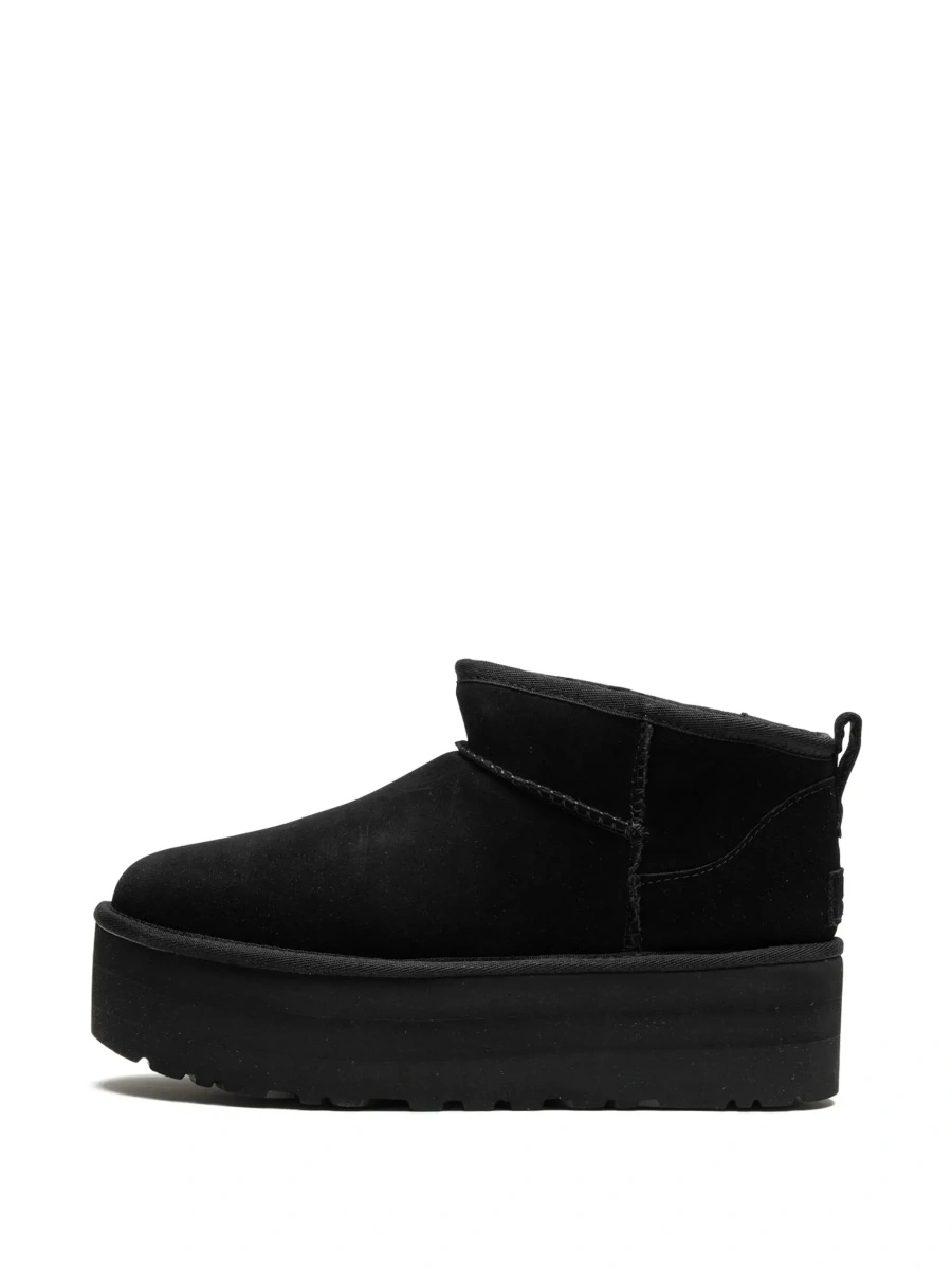 Botine UGG 'Classic Ultra Mini' negre din piele - Img 8