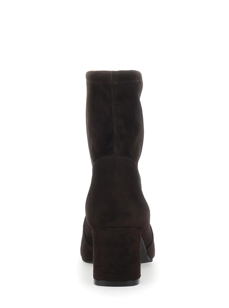 Botine YULIA STRETCH BOOTIE 60 Suede Brown Women's Booties - Img 4