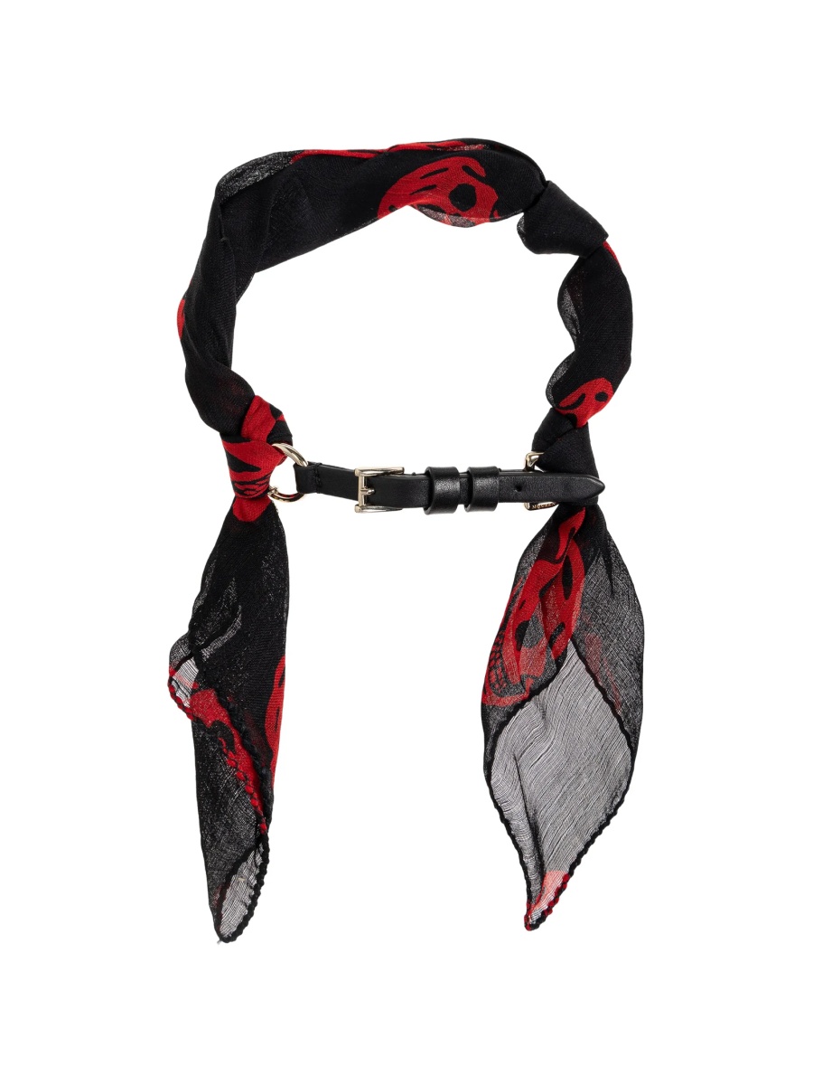 Bratara Alexander McQueen neagra din matase - Img 4