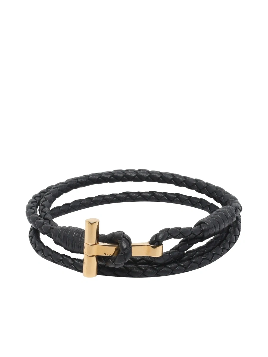 Bratara Tom Ford neagra din piele - Img 4