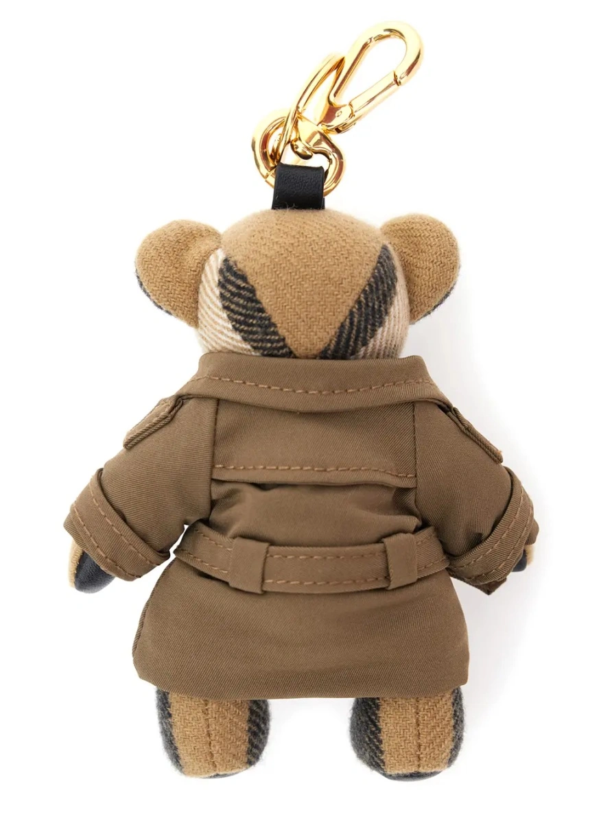 Brelocuri 'Thomas City' Brown Keychain with Bear Charm and Clasp in Cashmere Womnan - Img 2