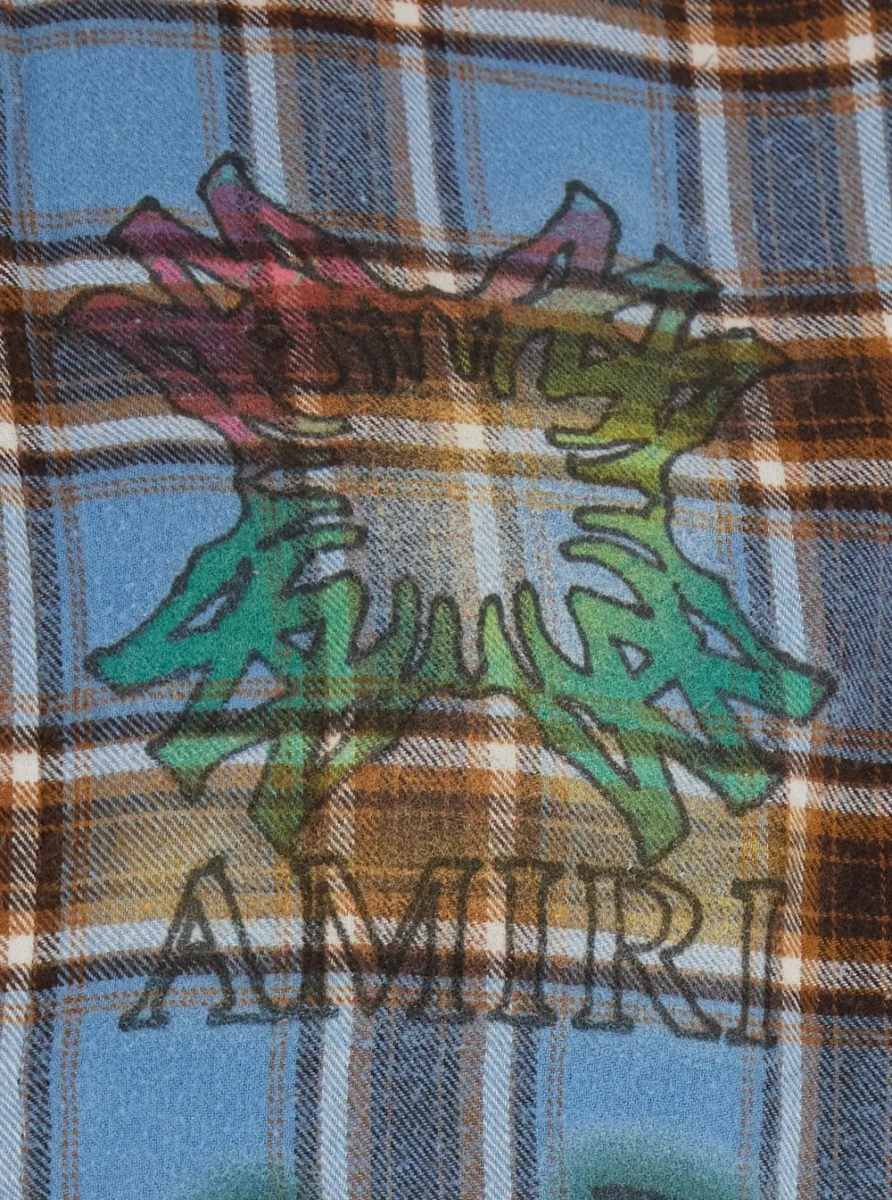 Camasa AMIRI albastra din bumbac - Img 3