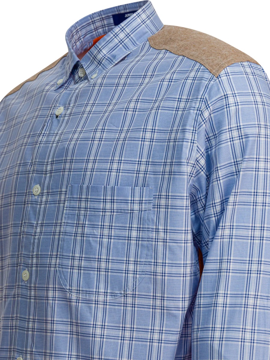 Camasa casual Check shirt with quilted inserts - Img 4