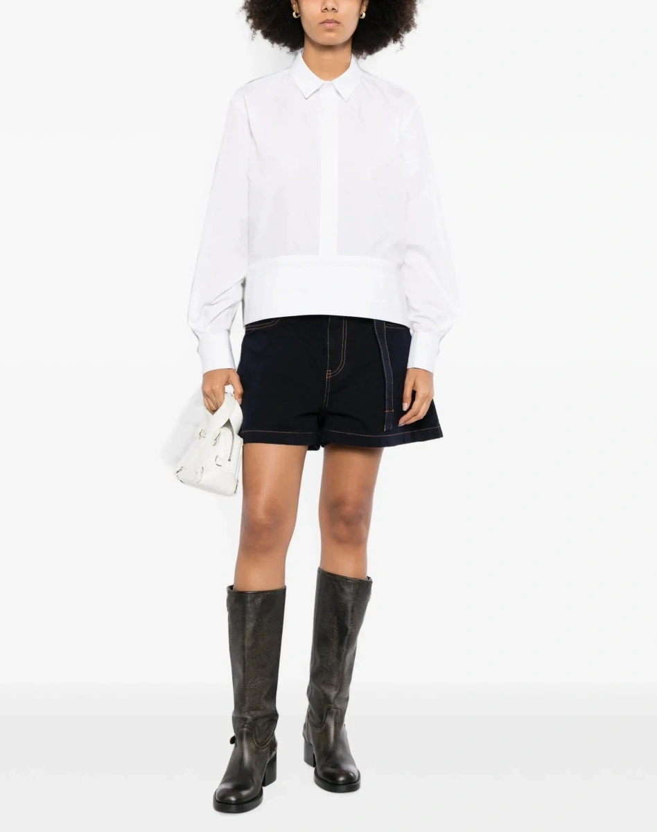 Camasa casual Cotton poplin Shirt with belt - Img 4