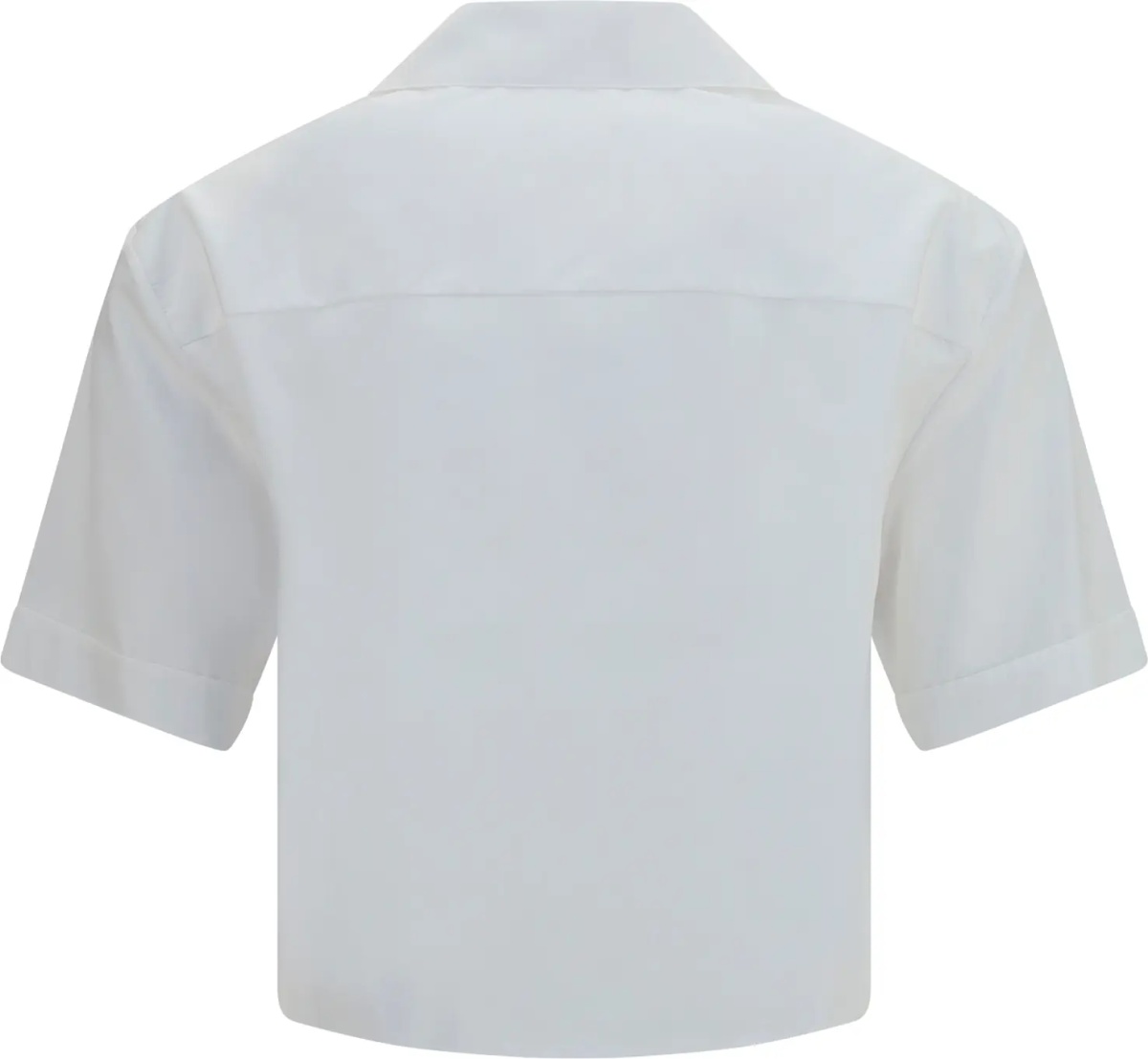 Camasa casual Cropped cotton poplin Shirt - Img 2