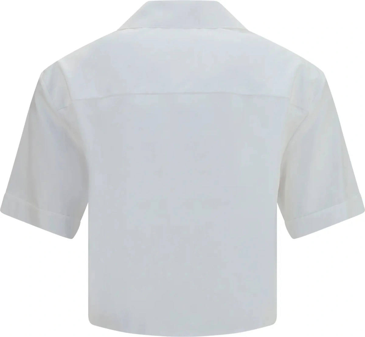 Camasa casual Cropped cotton poplin Shirt - Img 2