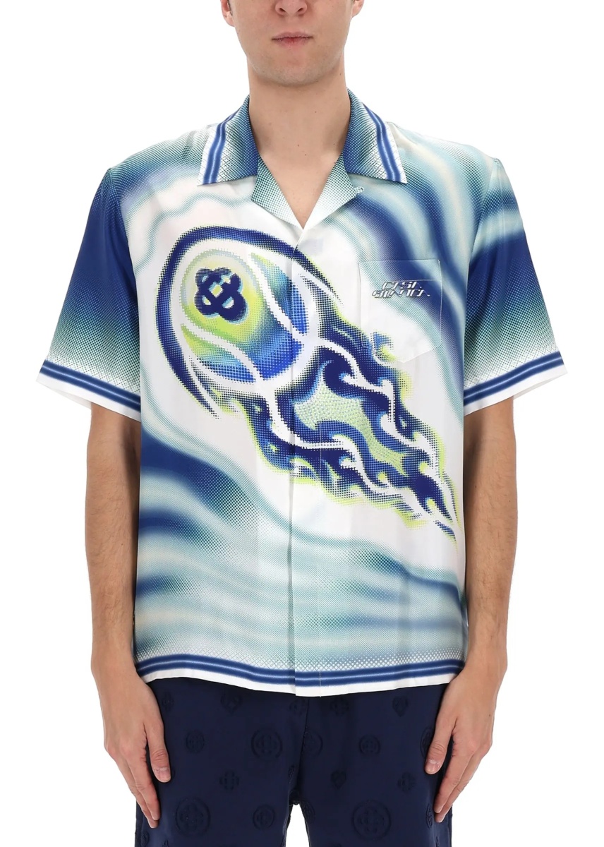 Camasa casual "Flaming Tennis Ball" Shirt - Img 4