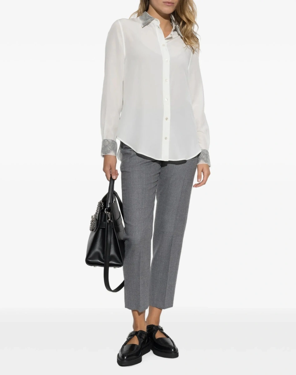 Camasa casual Floral lace detail Shirt - Img 4